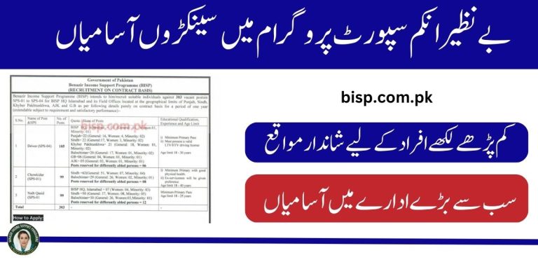 BISP Jobs 2024 for Drivers