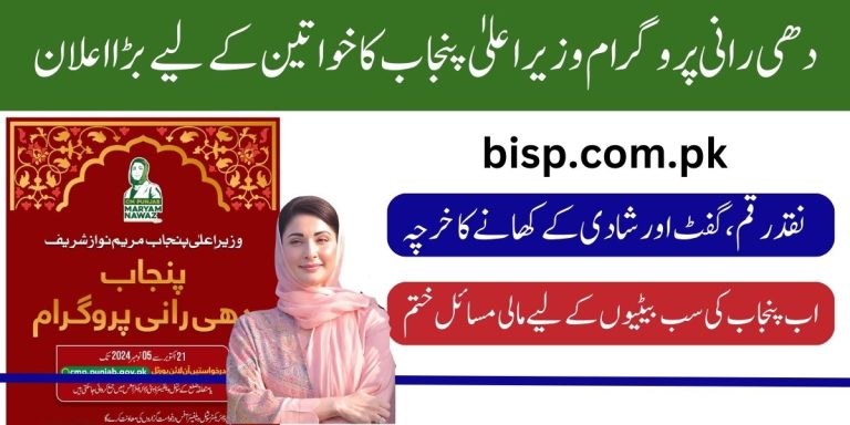 CM Punjab Dhee Rani Program Online