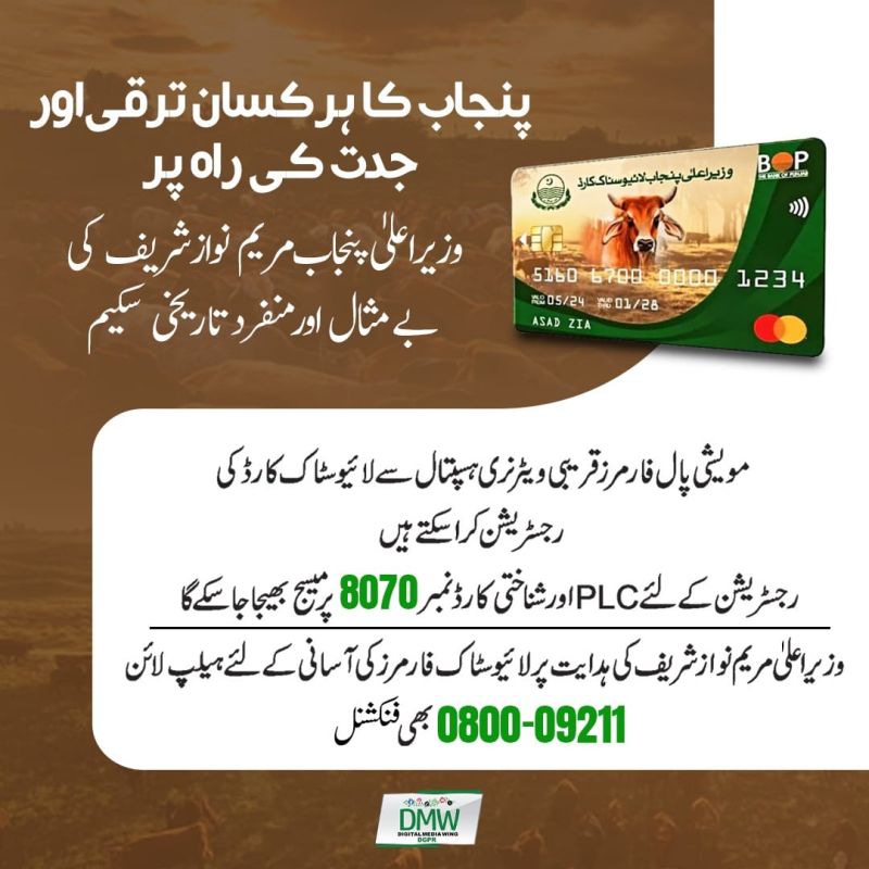 CM Punjab Livestock Card Scheme 2024