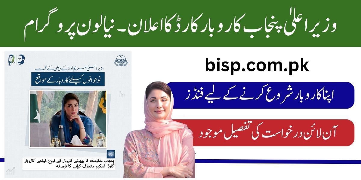 CM Punjab Karobar Card Scheme