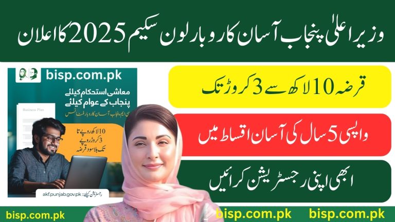 CM Punjab Asaan Karobar Program 2025 Online Registration